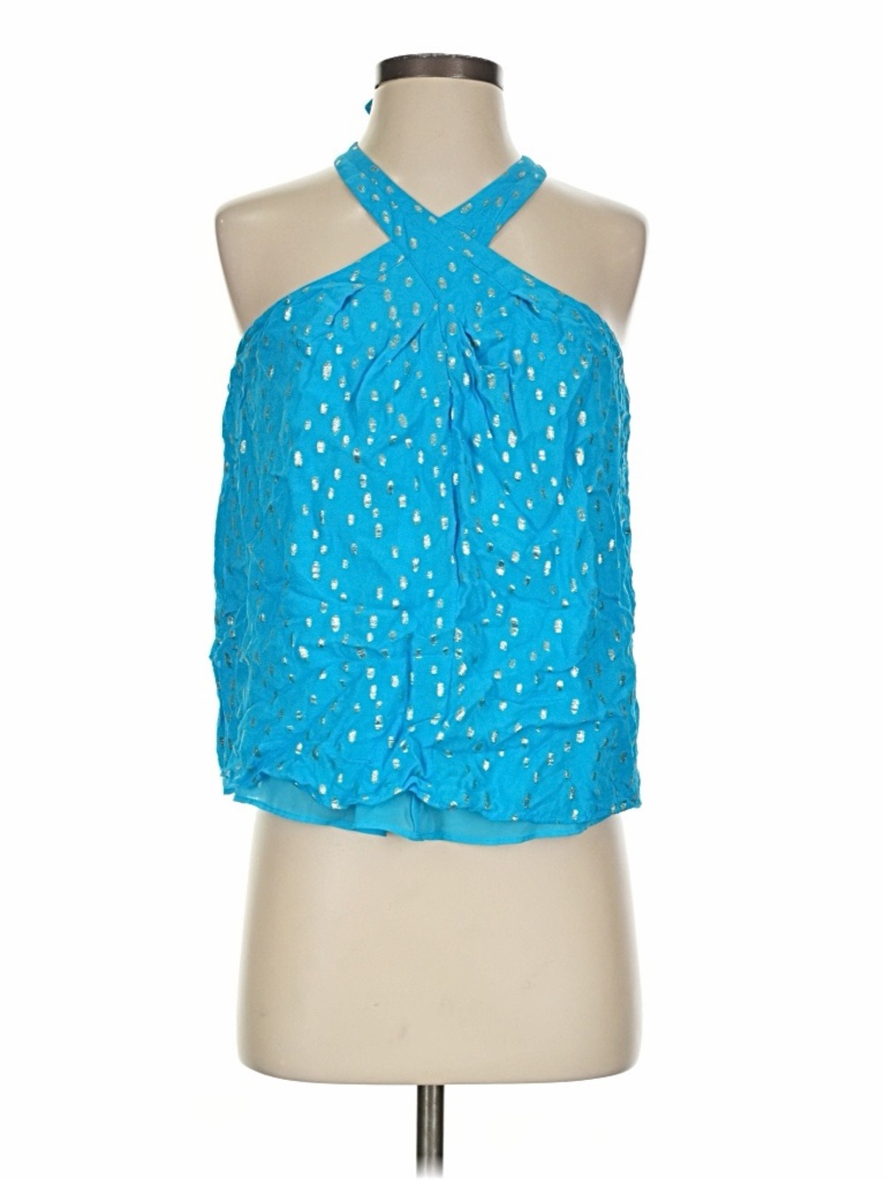 Lilly Pulitzer Rori Halter Top Blue Metallic NWT Size S